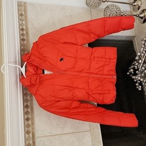 🧡 Women's NEON ORANGE ABERCROMBIE PUFFER COAT 🧡